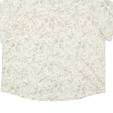JOSEPH ABBOUD Mens Hawaiian Shirt Cream Floral XL