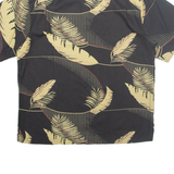 AUREUS Mens Hawaiian Shirt Black Crazy Pattern S