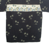 CAMPIA MODA Mens Hawaiian Shirt Black Floral M
