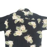 HULA HULA Mens Hawaiian Shirt Black Floral L