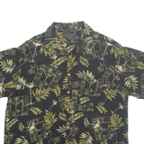M.E SPORT Mens Hawaiian Shirt Black Crazy Pattern XL