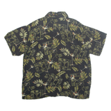 M.E SPORT Mens Hawaiian Shirt Black Crazy Pattern XL