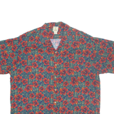 MORRO BAY Mens Hawaiian Shirt Red Floral XL