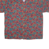 MORRO BAY Mens Hawaiian Shirt Red Floral XL
