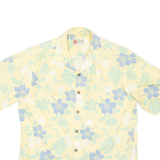 THE HAWAIIAN ORIGINAL Mens Hawaiian Shirt Yellow Floral L