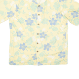 THE HAWAIIAN ORIGINAL Mens Hawaiian Shirt Yellow Floral L