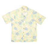 THE HAWAIIAN ORIGINAL Mens Hawaiian Shirt Yellow Floral L
