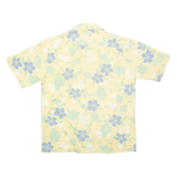 THE HAWAIIAN ORIGINAL Mens Hawaiian Shirt Yellow Floral L