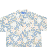 OP Mens Hawaiian Shirt Blue Floral L