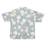 OP Mens Hawaiian Shirt Blue Floral L