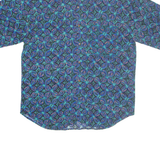 BLUEPRINT LABEL Mens Hawaiian Shirt Blue 90s Floral M