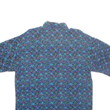 BLUEPRINT LABEL Mens Hawaiian Shirt Blue 90s Floral M