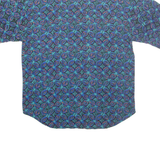 BLUEPRINT LABEL Mens Hawaiian Shirt Blue 90s Floral M