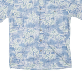 CAMPIA MODA Mens Hawaiian Shirt Blue Floral M