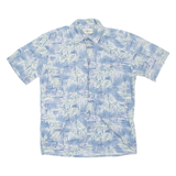CAMPIA MODA Mens Hawaiian Shirt Blue Floral M