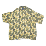 PURITAN Mens Hawaiian Shirt Beige Crazy Pattern 3XL