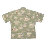 MODA CAMPIA Mens Hawaiian Shirt Green Crazy Pattern XL