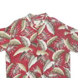 ISLAND SHORES Mens Hawaiian Shirt Red Floral 2XL