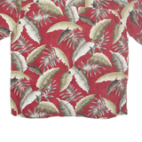 ISLAND SHORES Mens Hawaiian Shirt Red Floral 2XL