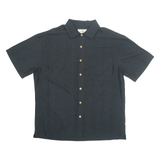 ISLAND SHORES Mens Plain Shirt Black L