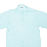 TRAMPS Mens Plain Shirt Blue S