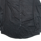 NAUTICA Mens Plain Shirt Black Long Sleeve XL