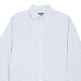 LAUREN RALPH LAUREN Mens Shirt Blue Check Long Sleeve L