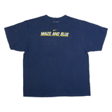 NIKE TEAM Maize And Blue Michigan Mens T-Shirt Blue USA XL
