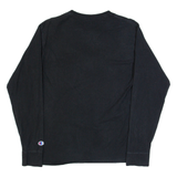 CHAMPION Mens T-Shirt Black Long Sleeve M