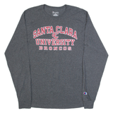 CHAMPION Santa Clara University Broncos Mens T-Shirt Grey Long Sleeve USA M