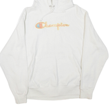CHAMPION Mens White Hoodie L