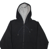 CHAMPION Mens Black Hoodie L