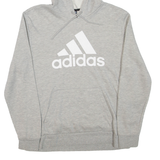ADIDAS Mens Grey Hoodie L