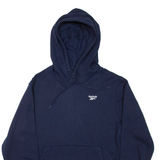 REEBOK Mens Blue Hoodie M