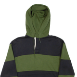 LEVI'S Button Neck Mens Green Hoodie M