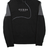 GUESS Mens Black Hoodie L