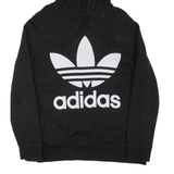 ADIDAS Womens Black Hoodie UK 22