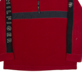 TOMMY HILFIGER Mens Fleece Red 1/4 Zip 90s M