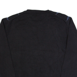 NAUTICA Mens Patterned Jumper Black Argyle Tight Knit M