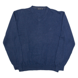 NAUTICA Mens Jumper Blue V-Neck Tight Knit XL