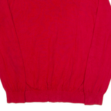 TOMMY HILFIGER Mens Jumper Red V-Neck Tight Knit XL