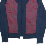 TOMMY HILFIGER Womens Cardigan Blue Tight Knit L