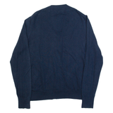 TOMMY HILFIGER Womens Cardigan Blue Tight Knit L