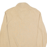 NAUTICA Mens Jumper Beige 1/4 Zip Tight Knit M