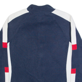 TOMMY HILFIGER Womens Cardigan Blue High Neck Tight Knit L