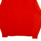 NAUTICA Mens Jumper Orange 1/4 Zip Tight Knit XL