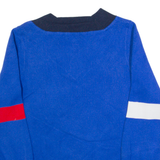 TOMMY HILFIGER Womens Jumper Blue V-Neck Tight Knit M