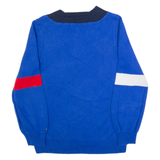 TOMMY HILFIGER Womens Jumper Blue V-Neck Tight Knit M