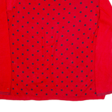 TOMMY HILFIGER Womens Patterned Jumper Red Polka Dot Tight Knit 2XL