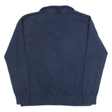 TOMMY HILFIGER Mens Jumper Blue Collared Tight Knit M
